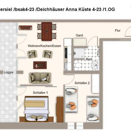 Lejlighed Deichhaeuser Anna Kueste Deichhaeuser Anna Kueste 4-23 Bensersiel